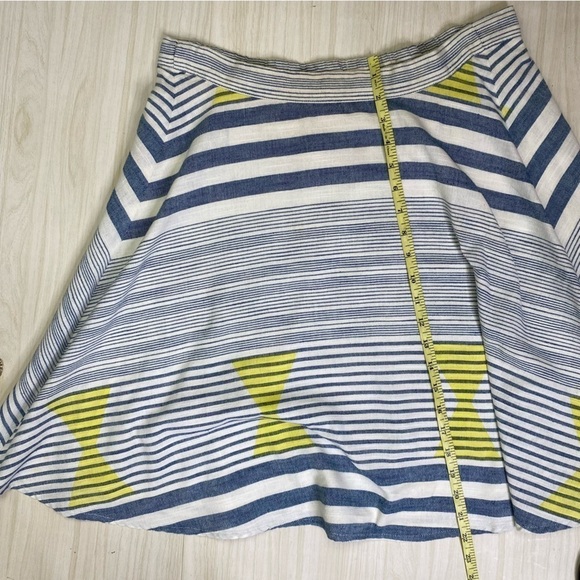 Anthropologie Tracy Reese Linen A-line Marisol skirt Coastal look size S - Picture 5 of 10